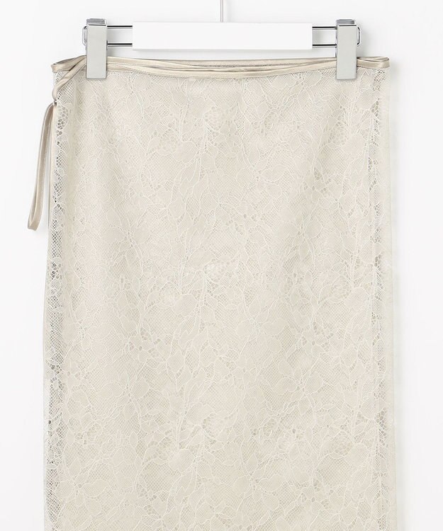 自由区 ラップレース スカート ベージュ