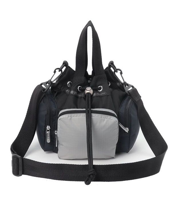 LeSportsac CONV DRAWSTRING CROSSBODY/ブラック/ドーブ/ディープシーブルー CB ブラック/ドーブ/ディープシーブルー CB
