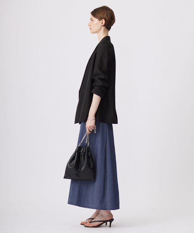 ICB L 【洗える】リヨセルナイロンワッシャー ジャケット ブラック系