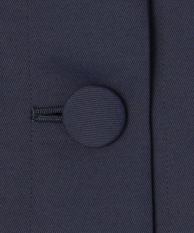 #Newans 【シワになりにくい】〈花乃まりあさんコラボ〉クロップドシャツジャケット ネイビー