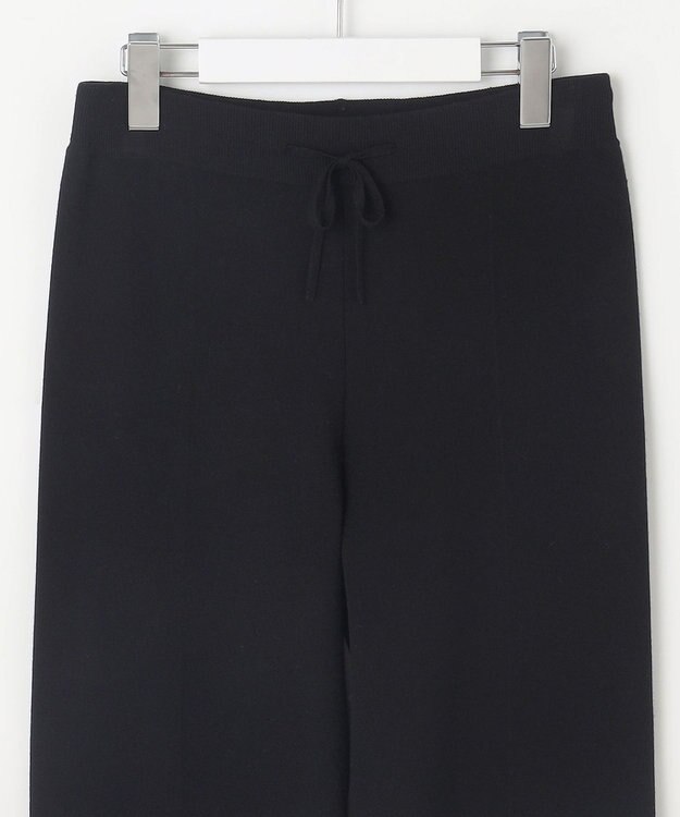 自由区 S 【セットアップ対応・洗える】レーヨンストレッチニットジョグ パンツ ブラック