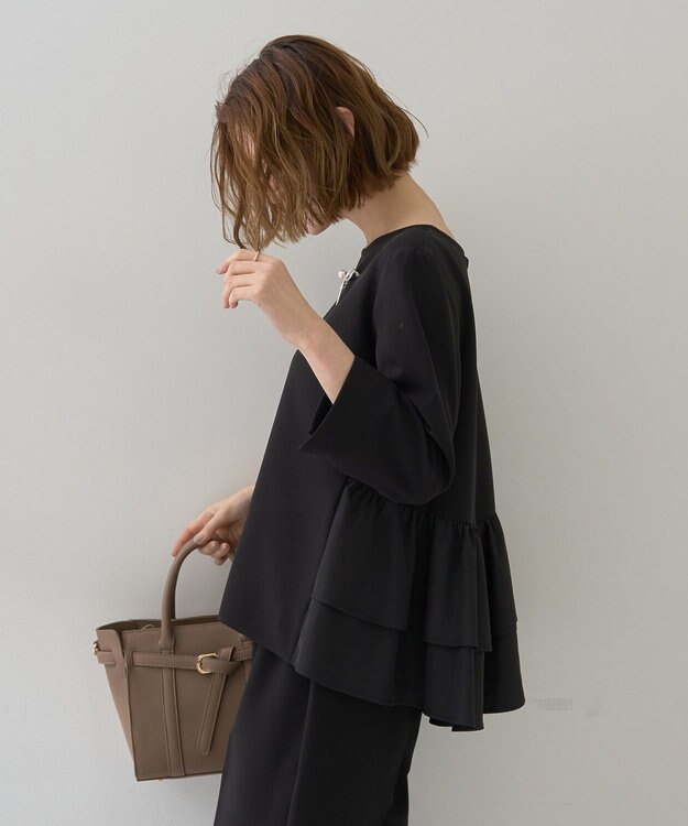 YECCA VECCA 【2点SET】バックフリルデザインセットアップ Black