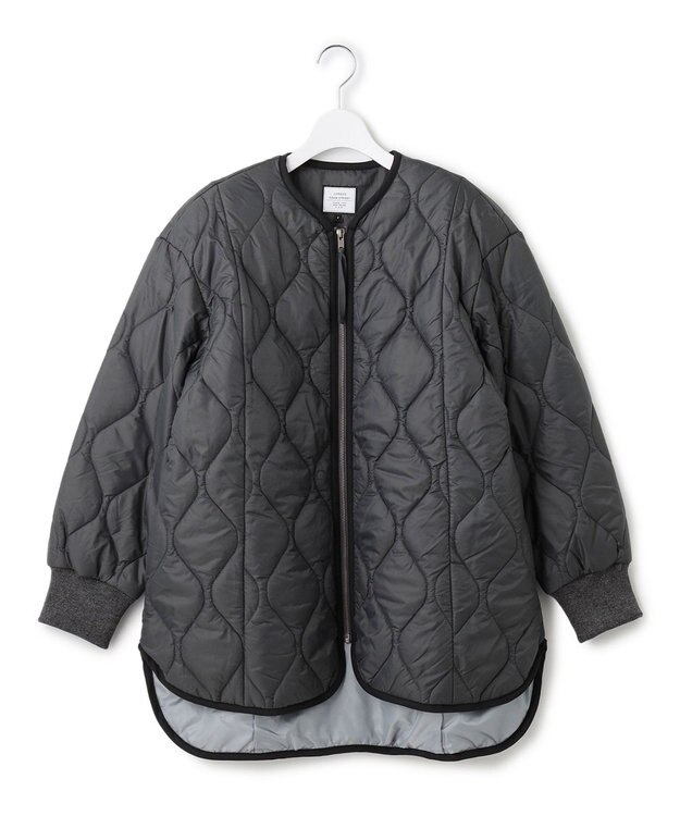 J.PRESS YORK STREET 【WOMEN】ショートキルトブルゾン グレー系