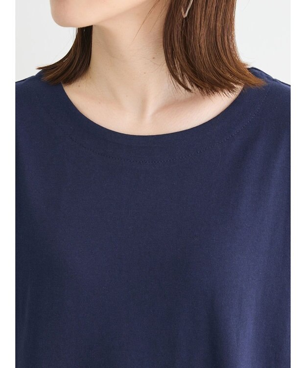 Green Parks 脇プリーツドッキングチュニック Navy