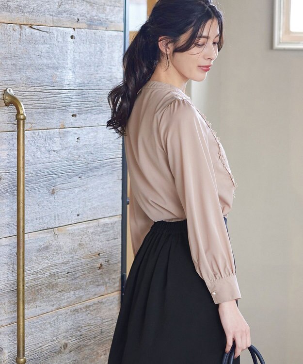 Tiaclasse 【新色追加・洗える】レースブラウス ピンク