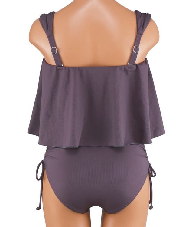 San-ai Resort（三愛水着楽園） ワンピ見えハイウエストビキニ　9M・11L　【San-ai Resort（サンアイリゾート）】 グレー