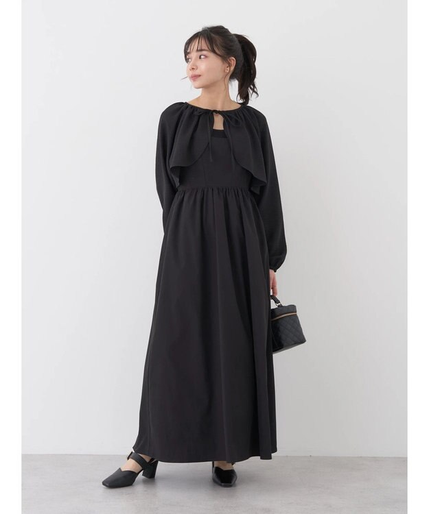 earth music&ecology ラッフルボレロ Black