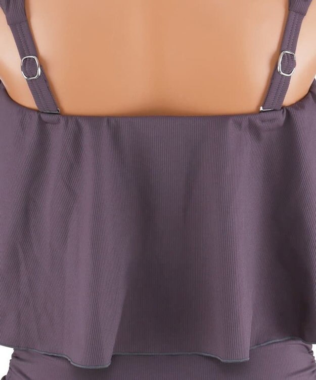 San-ai Resort（三愛水着楽園） ワンピ見えハイウエストビキニ　9M・11L　【San-ai Resort（サンアイリゾート）】 グレー