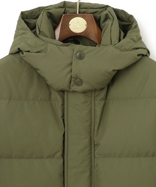 J.PRESS MEN 【ビジネス対応可】ベーシックタフタ ダウンコート / デタッチャブルフード ダークグリーン系