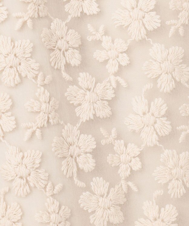 自由区 【カトリエムブーケ】Fleurs flottantes フラワーモチーフスカート エクリュ