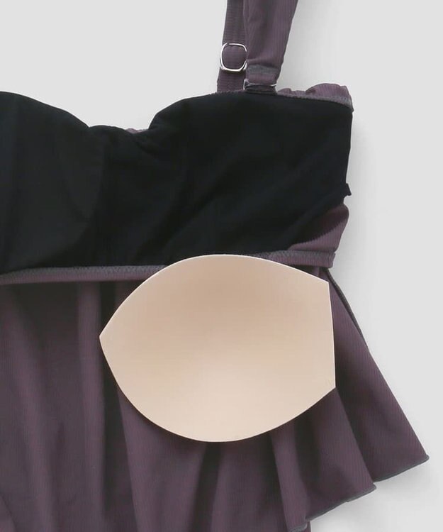 San-ai Resort（三愛水着楽園） ワンピ見えハイウエストビキニ　9M・11L　【San-ai Resort（サンアイリゾート）】 グレー