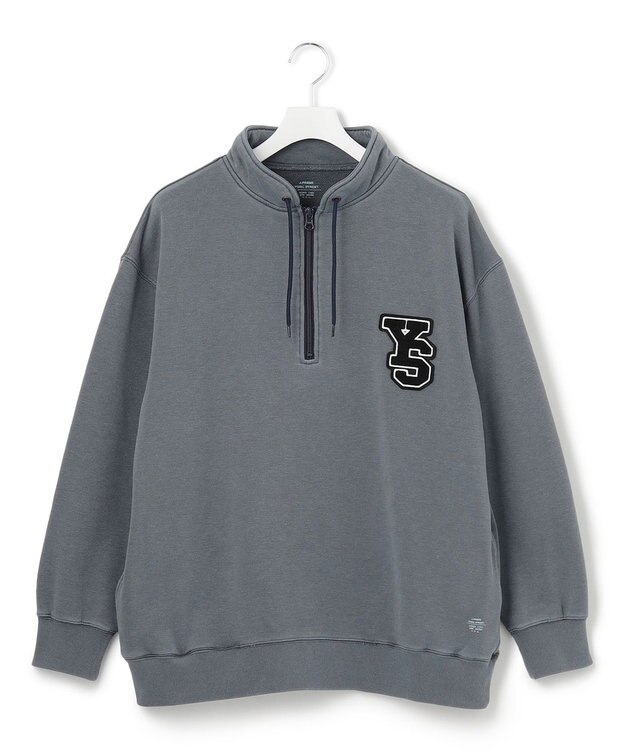 J.PRESS YORK STREET 【UNISEX】ハーフZIPスタンドネック トレーナー ネイビー系