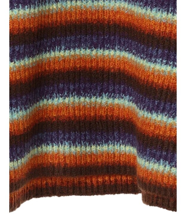 AMERICAN HOLIC グラデーションボーダーニットプルオーバー Terracotta