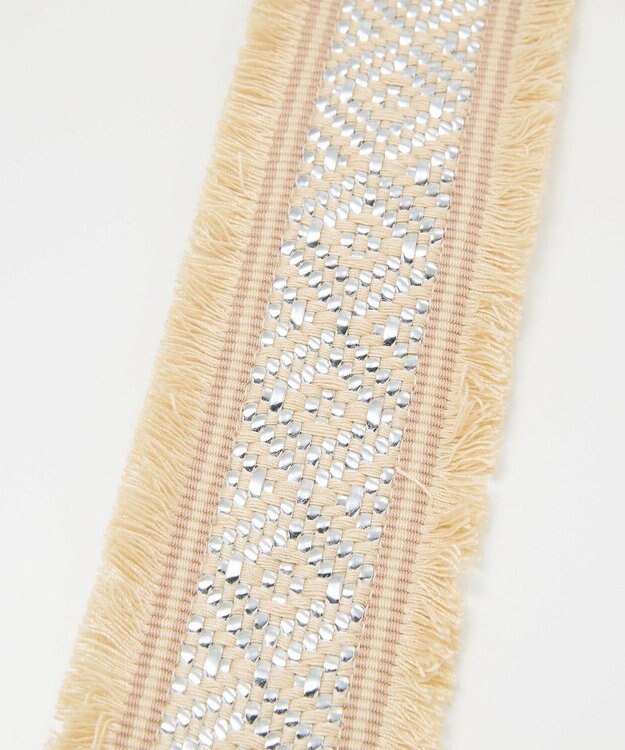 TOPKAPI 【TREASURE TOPKAPI】フリンジ ショルダーベルト 70mm シルバー