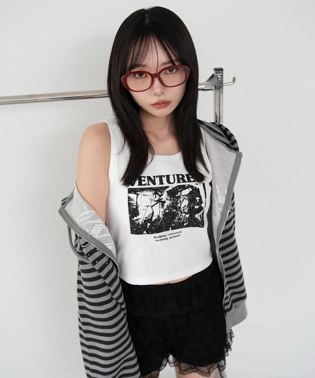 WEGO 【カップ付き】グラフィックカップインタンク 柄2