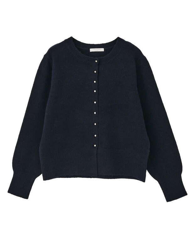 Green Parks 金釦コンパクトニットカーディガン Navy