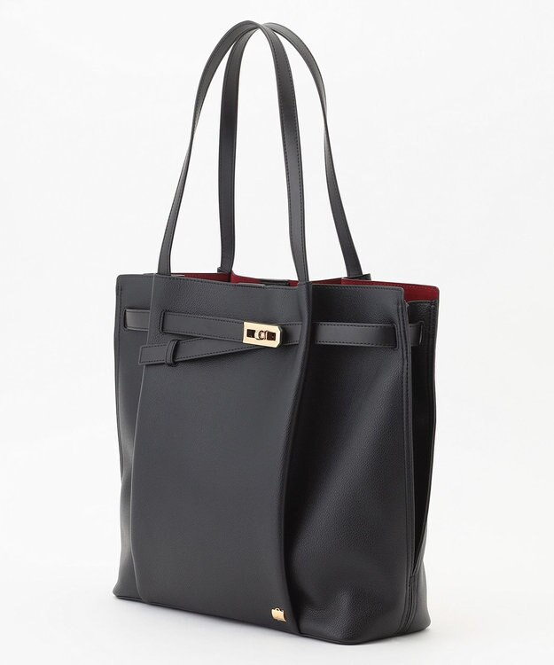 LA BAGAGERIE コンビカラーA4トートバッグ ブラック