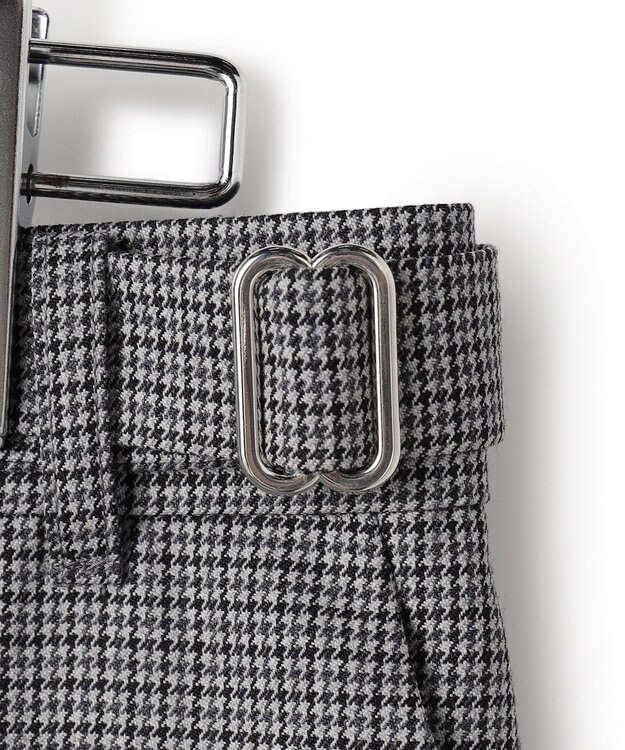 ICB 【30th ANNIVERSARY】ウールガンクラブチェック テーパードパンツ モノトーンチェック