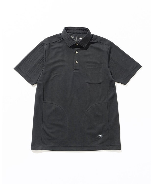 JOSEPH ABBOUD MOUNTAIN 【吸水速乾・通気性】ミズノコラボ DRY AEROFLOW ポロシャツ ブラック系