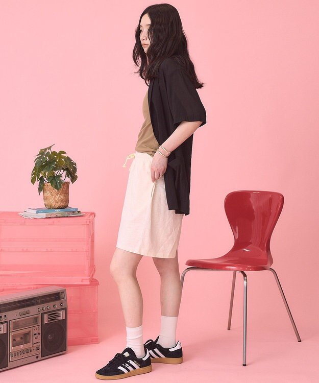 AMERICAN HOLIC 【PENNEY'S】配色ポロ+ショートパンツ Ivory