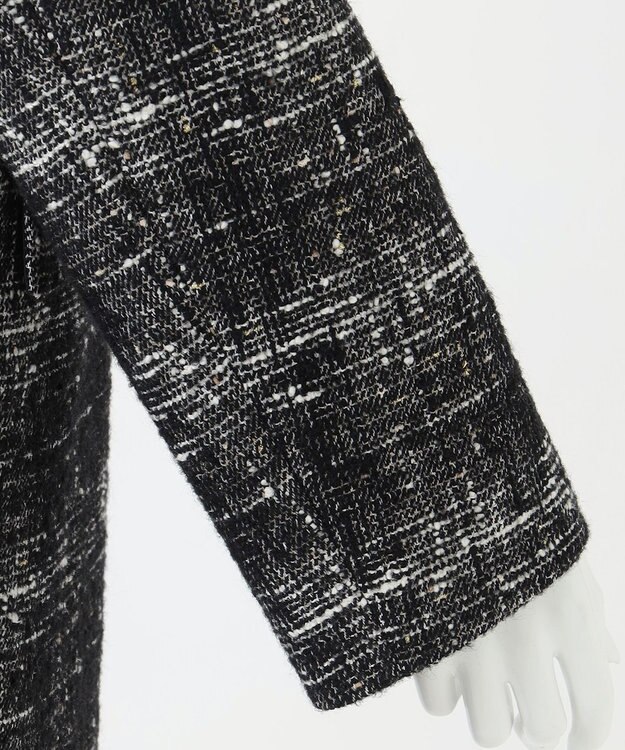 23区 【R(アール)】GIOLICAネップチェックツイード コート ブラック系