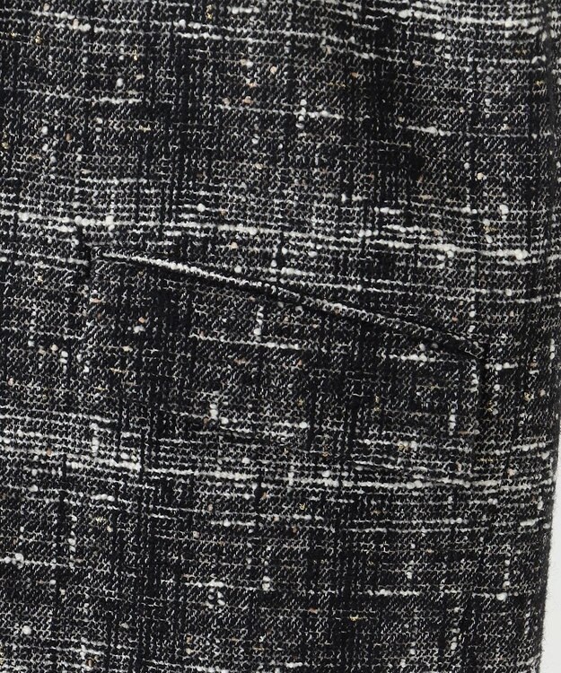 23区 【R(アール)】GIOLICAネップチェックツイード コート ブラック系