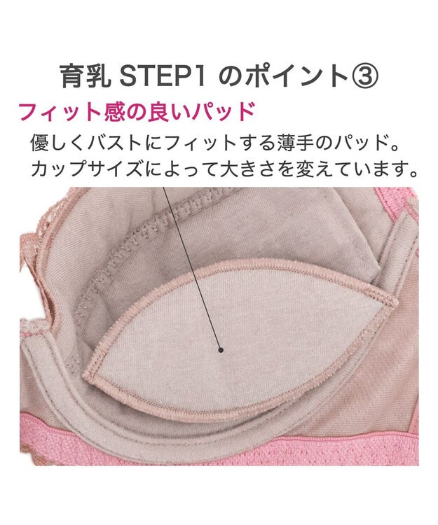 BRADELIS New York 【BRADELIS New York / 育乳補整ブラ・STEP1 集める】ジャスミンステップ1ブラ24S2 ピンク