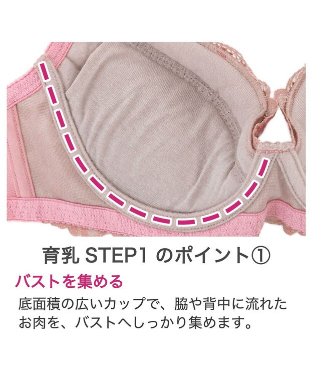 BRADELIS New York 【BRADELIS New York / 育乳補整ブラ・STEP1 集める】ジャスミンステップ1ブラ24S2 ピンク