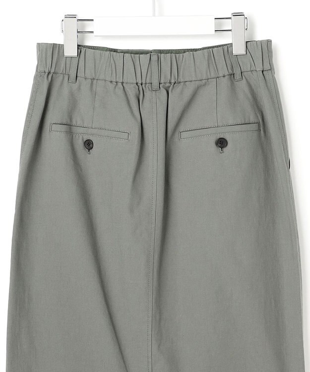 23区 L 【先行予約】スラブツイルストレッチ Iライン スカート カーキ