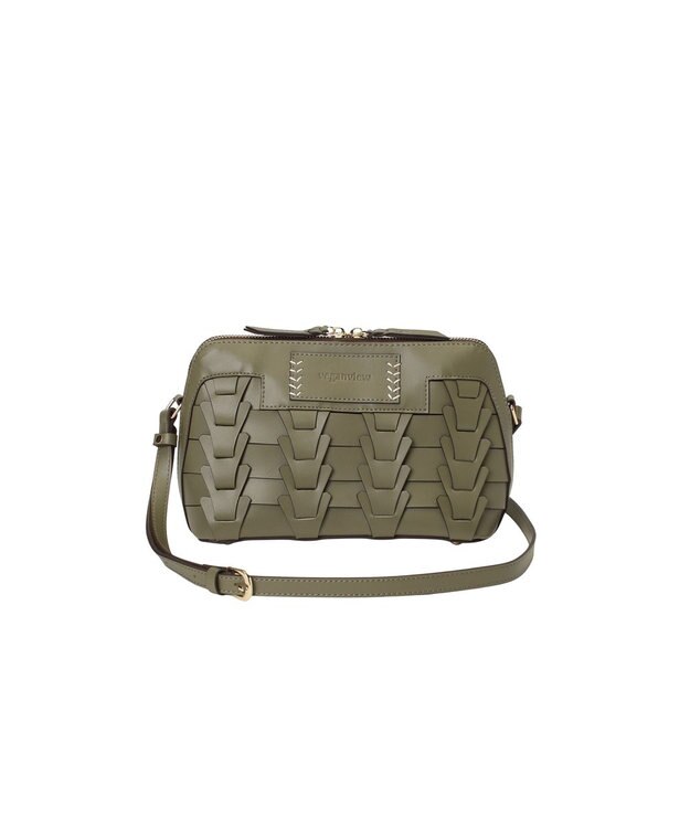 LA BAGAGERIE 【veganview】v piece mesh shoulder bag カーキ