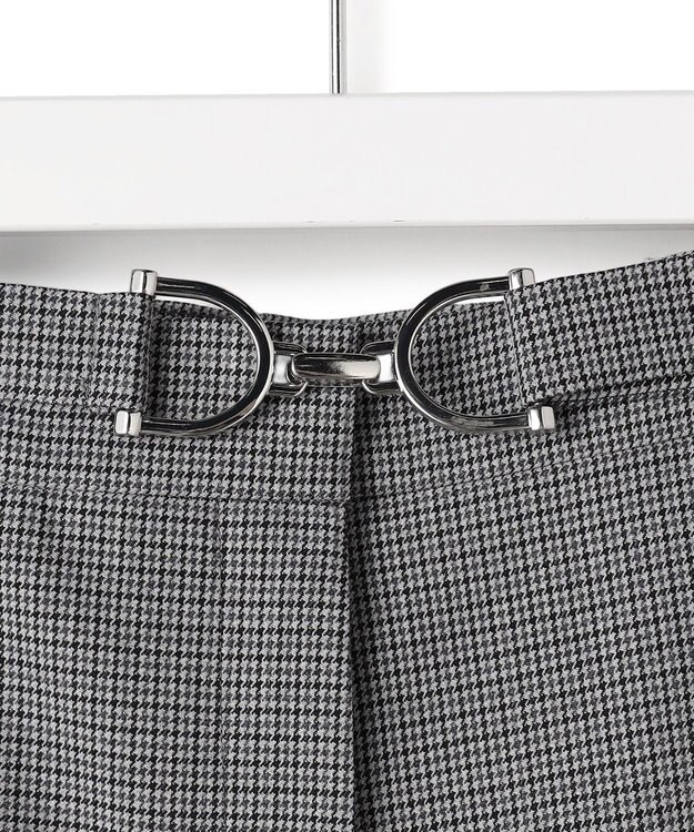 ICB 【30th ANNIVERSARY】ウールガンクラブチェック テーパードパンツ モノトーンチェック