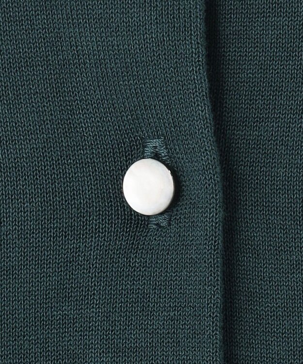 J.PRESS LADIES S 【WEB限定カラーあり・洗える・抗菌防臭】コットンアセテート カーディガン ダークグリーン系