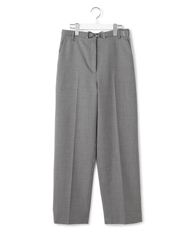 ICB 【30th ANNIVERSARY】ウールガンクラブチェック テーパードパンツ モノトーンチェック