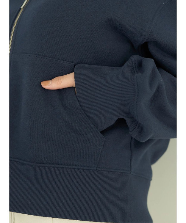 earth music&ecology 裏毛ＺＩＰパーカー Navy