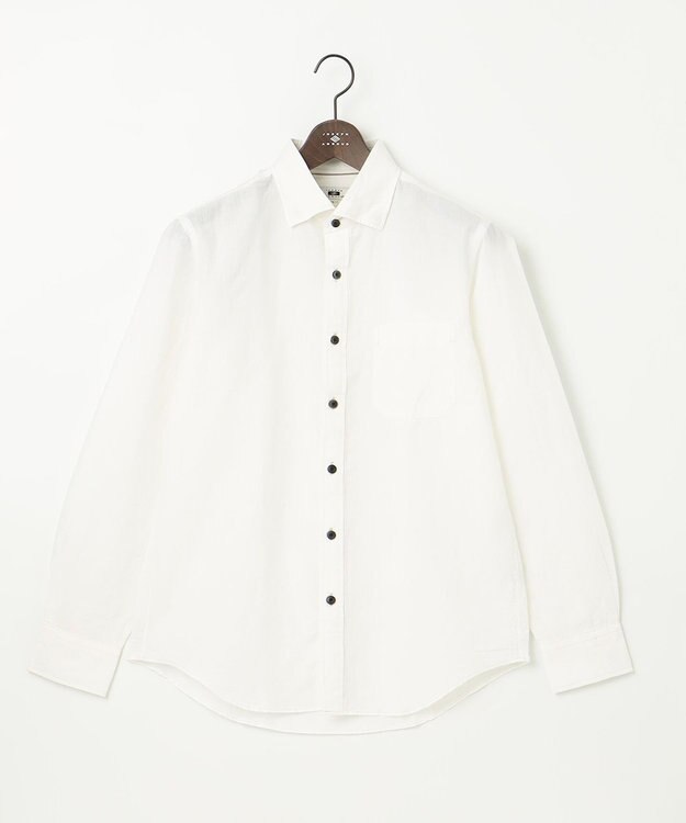 JOSEPH ABBOUD 【カラー豊富/サステイナブル】リヨセルリネンサッカーシャツ ホワイト系