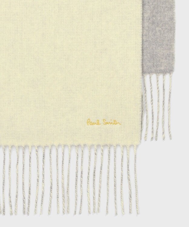 Paul Smith カシミヤ リバーシブルマフラー イエロー