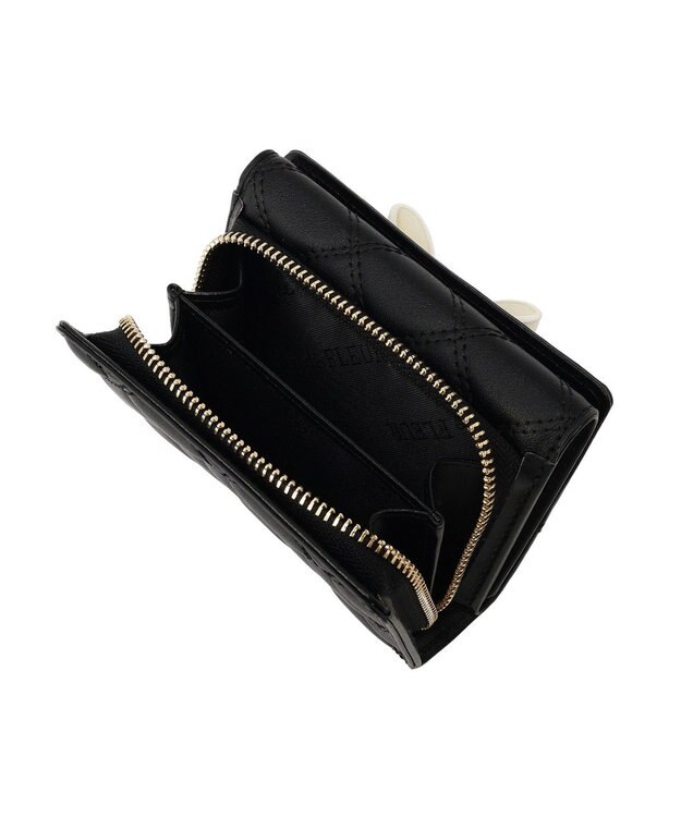Maison de FLEUR Ｆチャームリボンウォレット Black