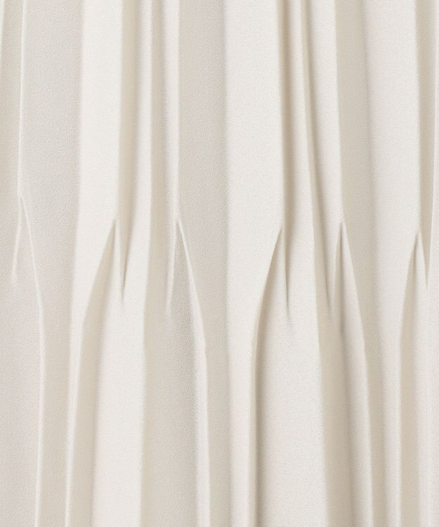 ANY L 【ウエストゴム】2段プリーツスカート ベージュ