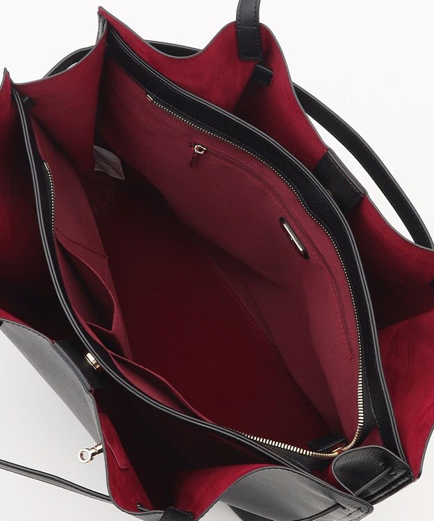 LA BAGAGERIE コンビカラーA4トートバッグ ブラック