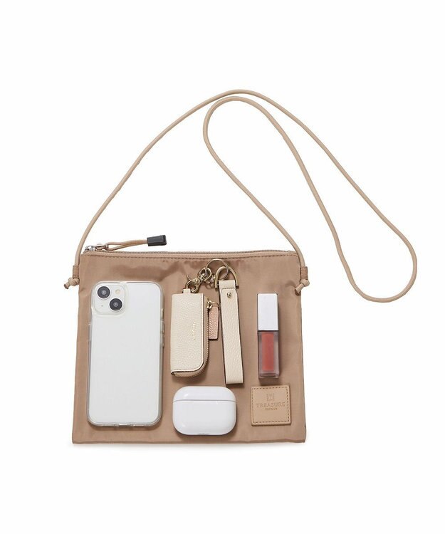 TOPKAPI 【TREASURE TOPKAPI】ナイロン ポケッタブル 3WAY リュック ベージュ