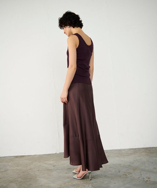 GRACE CONTINENTAL イレギュラーヘムスカート ブラウン