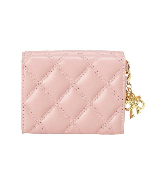 Maison de FLEUR リボンチャームキルティングプチウォレット Pink