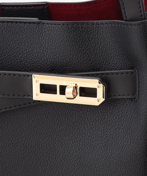 LA BAGAGERIE コンビカラーA4トートバッグ ブラック