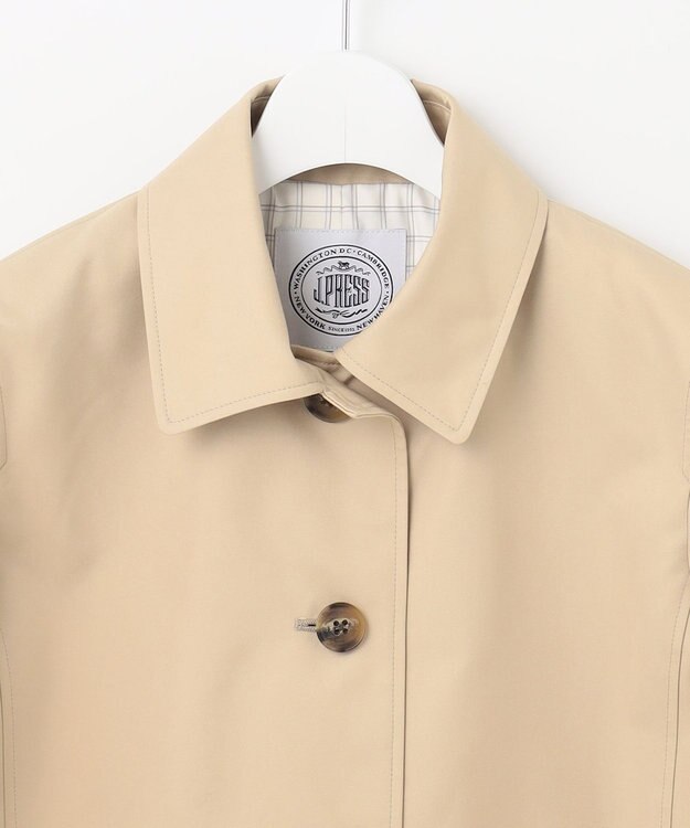J.PRESS LADIES 【WEB限定カラーあり・撥水】80/2 T/C ツイル ステンカラー ショートコート ベージュ系