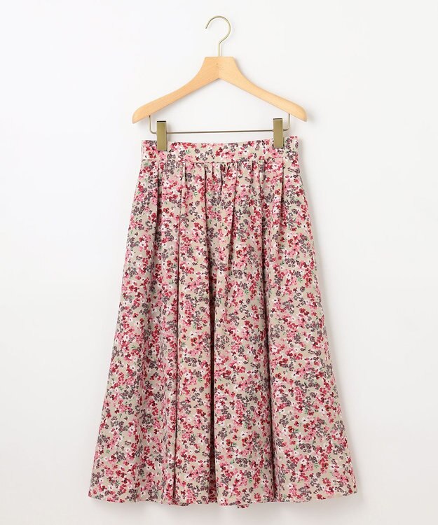組曲 ニュアージュフラワープリント スカート ピンク系5