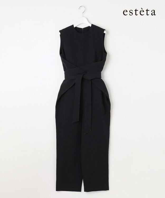 23区 【エステータ】ウールリネン コンビネゾン ブラック系