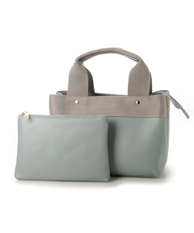 UNBILLION cachecache テープディテール2wayパーテーショントート サックスブルー