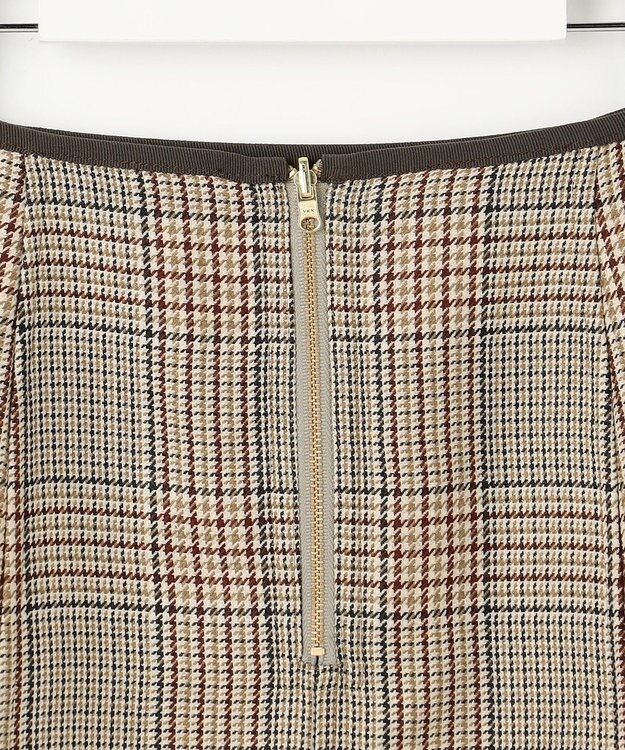 J.PRESS LADIES S 【リバーシブル】リバーチェック スカート ベージュ系
