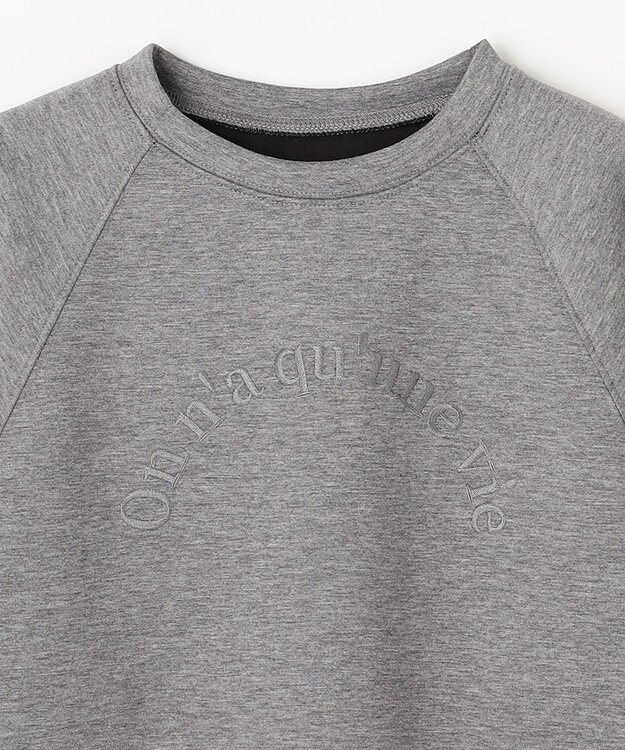 ANY L ロゴ刺繍ダンボールトレーナー グレー