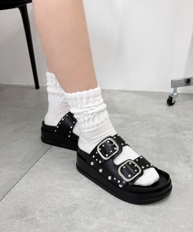 WEGO スタッズベルトサンダル ブラック